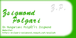 zsigmond polgari business card